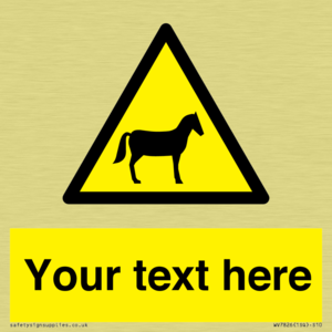 Custom warning horses